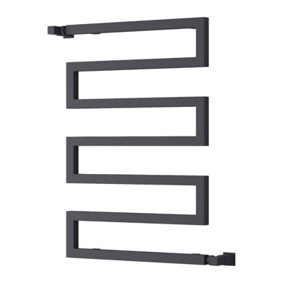 Reina Serpe S-Shaped Central Heating Towel Radiator750 X 500mmAnthracite from B&Q