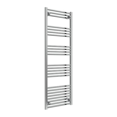 Reina Capo Flat Heated Designer Ladder Towel Rail1800 X 500 mmChrome from B&Q