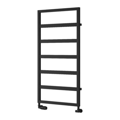 Reina Rezzo Modern Ladder Towel Radiator1100 X 450 mmBlack from B&Q