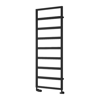 Reina Rezzo Modern Ladder Towel Radiator1460 X 450 mmBlack from B&Q