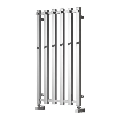 Reina Todi Heated Vertical Towel Rail With Hooks800 X 415 mmChrome from B&Q