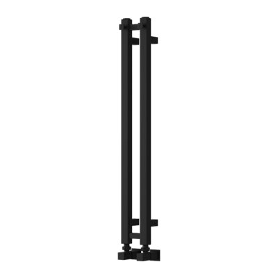 Reina Todi Heated Vertical Towel Rail With Hooks800 X 108 mmBlack from B&Q