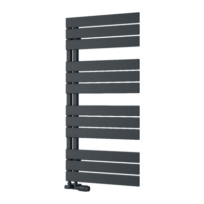 Reina Pettino Offset Ladder Towel Radiator1124 X 550 mmAnthracite from B&Q