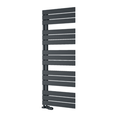 Reina Pettino Offset Ladder Towel Radiator1424 X 550 mmAnthracite from B&Q