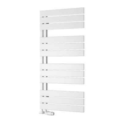 Reina Pettino Offset Ladder Towel Radiator1124 X 550 mmWhite from B&Q