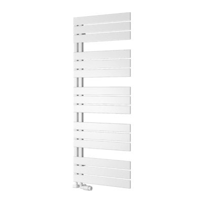 Reina Pettino Offset Ladder Towal Radiator1424 X 550 mmWhite from B&Q