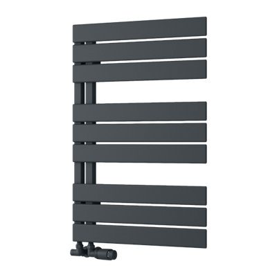 Reina Pettino Offset Ladder Towel Radiator823 X 550 mmAnthracite from B&Q