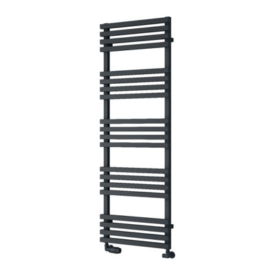 Reina Kale Heated Designer Towel Rail1436 X 500mmAnthracite from B&Q
