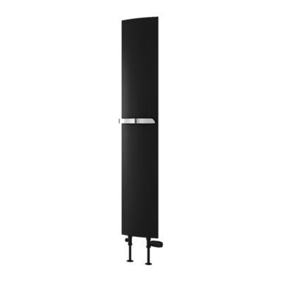 Reina Picoli Aluminium Central Heating Vertical Radiator1500 X 280mmBlack from B&Q