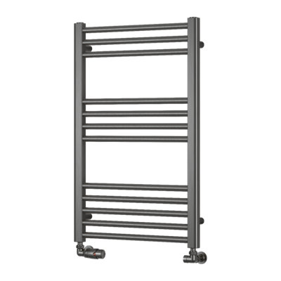 Reina Ottone Modern Ladder Towel Radiator800 X 500 mmBrushed Gun Metal from B&Q