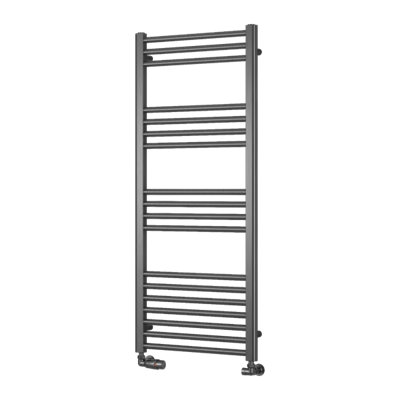 Reina Ottone Modern Ladder Towel Radiator1200 X 500 mmBrushed Gun Metal from B&Q