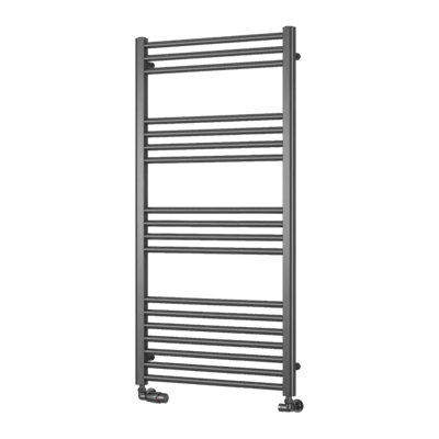 Reina Ottone Modern Ladder Towel Radiator1200 X 600 mmBrushed Gun Metal from B&Q