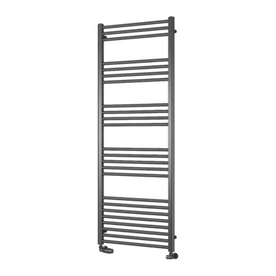 Reina Ottone Modern Ladder Towel Radiator1600 X 600 mmBrushed Gun Metal from B&Q