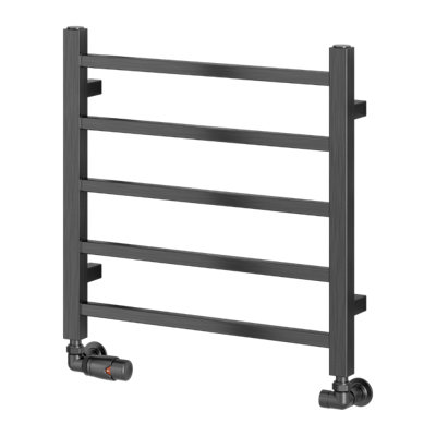 Reina Renia Serena Designer Heated Towel Rail500 X 500mmBrushed Gun Metal from B&Q