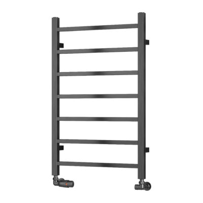 Reina Renia Serena Designer Heated Towel Rail800 X 500mmBrushed Gun Metal from B&Q