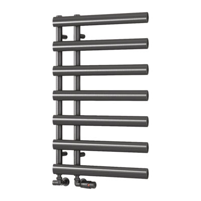 Reina Grace Modern Heated Towel Radiator780 X 500 mmBrushed Gun Metal from B&Q