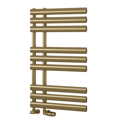 Reina Chisa Heated Designer Towel Rail820 X 500mmBrushed Brass from B&Q