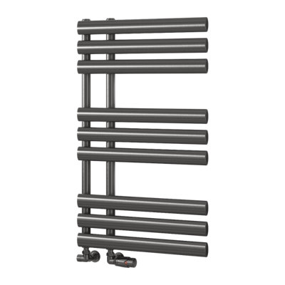 Reina Chisa Heated Designer Towel Rail820 X 500mmBrushed Gun Metal from B&Q
