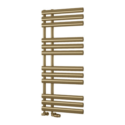 Reina Chisa Heated Designer Towel Rail1130 X 500mmBrushed Brass from B&Q