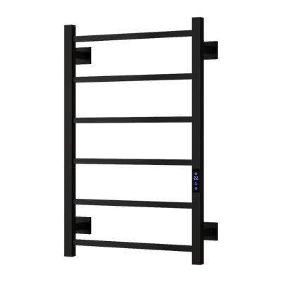 Reina Velino Dry Electric Radiator With Lcd Display Matt Black 800 X 500mm from B&Q