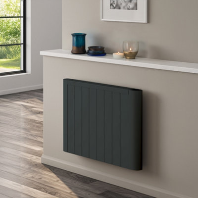 Reina Serre Electric Designer Radiator With Lcd Display580 X 800mmAnthracite from B&Q