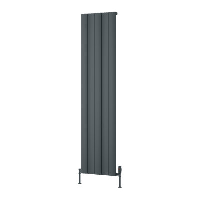 Reina Gio Aluminium Vertical Single Panel Radiator1800 X 470mmAnthracite from B&Q