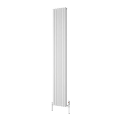 Reina Albano Aluminium Vertical Radiator1800 X 270mmWhite from B&Q