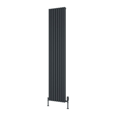 Reina Albano Aluminium Vertical Radiator1800 X 350mmAnthracite from B&Q