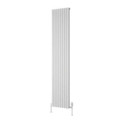 Reina Albano Aluminium Vertical Radiator1800 X 350mmWhite from B&Q