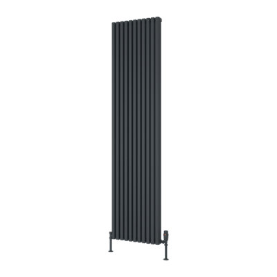 Reina Albano Aluminium Vertical Radiator1800 X 430mmAnthracite from B&Q