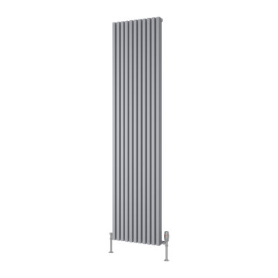 Reina Albano Aluminium Vertical Radiator1800 X 430mmSilver from B&Q