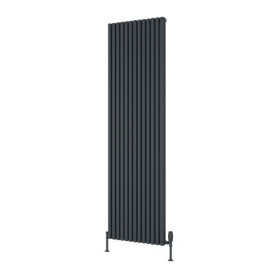 Reina Albano Aluminium Vertical Radiator1800 X 510mmAnthracite from B&Q