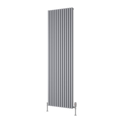 Reina Albano Aluminium Vertical Radiator1800 X 510mmSilver from B&Q