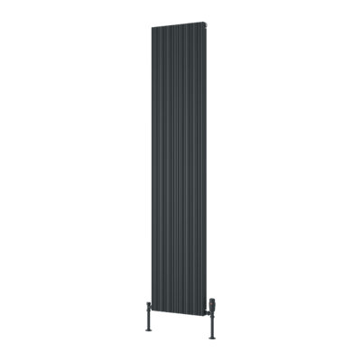 Reina Melvin Aluminium Vertical Flat Panel Radiator1800 X 360mmAnthracite from B&Q