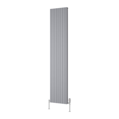 Reina Melvin Aluminium Vertical Flat Panel Radiator1800 X 360mmSilver from B&Q