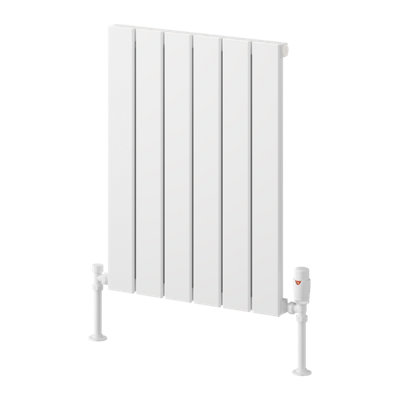 Reina Piatto Horizontal Aluminium Single Panel RadiatorSize 600 X 445mmWhite from B&Q