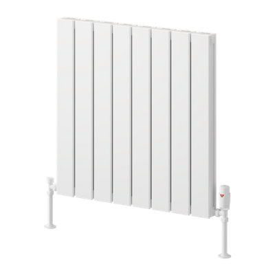 Reina Piatto Horizontal Aluminium Double Panel RadiatorSize 600 X 595mmWhite from B&Q