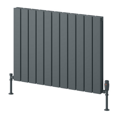 Reina Piatto Horizontal Aluminium Double Panel RadiatorSize 600 X 820mmAnthracite from B&Q