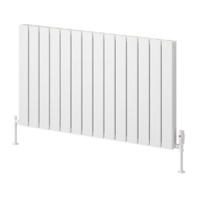 Reina Piatto Horizontal Aluminium Double Panel RadiatorSize 600 X 1045mmWhite from B&Q