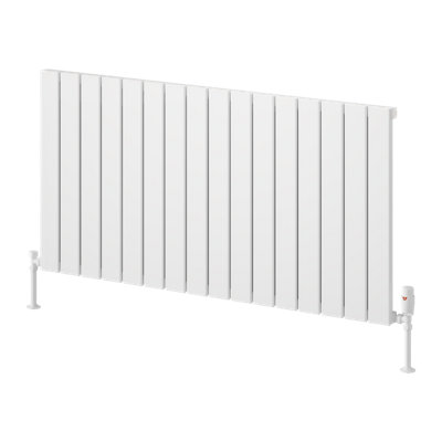 Reina Piatto Horizontal Aluminium Single Panel RadiatorSize 600 X 1195mmWhite from B&Q
