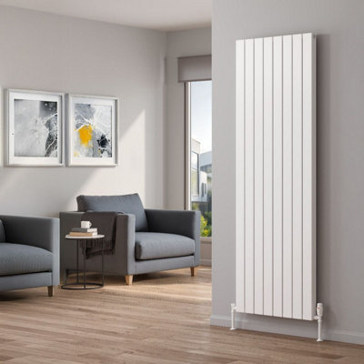 Reina Piatto Vertical Double Panel Radiator1800 X 595mmWhite from B&Q