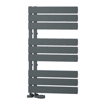 Reina Vada Vertical Aluminium Central Heating Towel Rail870 X 500mmAnthracite from B&Q
