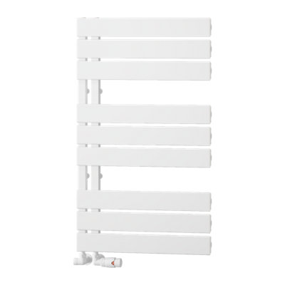 Reina Vada Vertical Aluminium Central Heating Towel Rail870 X 500mmWhite from B&Q