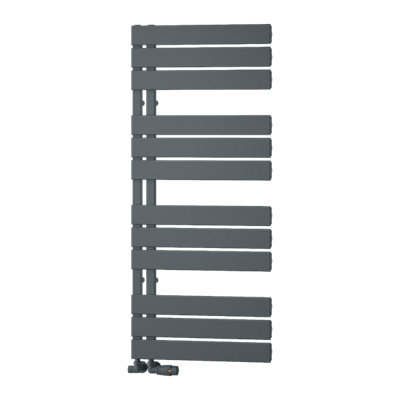 Reina Vada Vertical Aluminium Central Heating Towel Rail1190 X 500mmAnthracite from B&Q