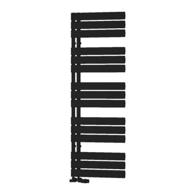 Reina Vada Vertical Aluminium Central Heating Towel Rail1510 X 500mmBlack from B&Q