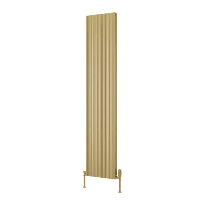 Reina Melvin Aluminium Vertical Flat Panel Radiator1800 X 360mmBrass from B&Q