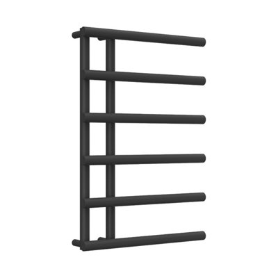 Reina Matera Modern Heated Towel Rail722 X 500 mmBlack from B&Q