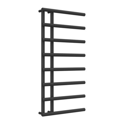 Reina Matera Modern Heated Towel Rail998 X 500 mmBlack from B&Q