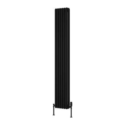 B&Q -  Hedingham Vertical Traditional Column Radiator1800 X 285mmBlack