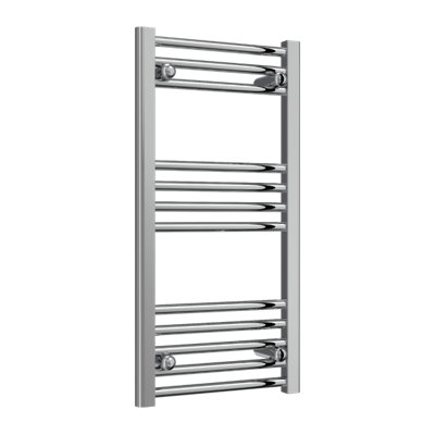 Reina Capo Flat Heated Designer Ladder Towel Rail800 X 400 mmChrome from B&Q